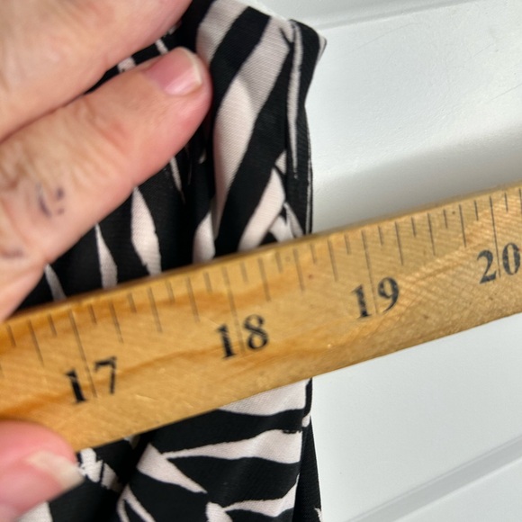 Lauren Ralph Lauren Size 14 Sleeveless Ruched Dress Black White New 3991 - Picture 6 of 10